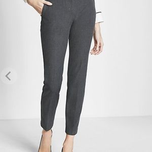 Mid Rise Columnist Ankle Pant Size 8 Grey EXPRESS